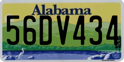 AL license plate 56DV434