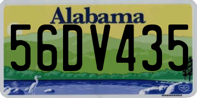 AL license plate 56DV435