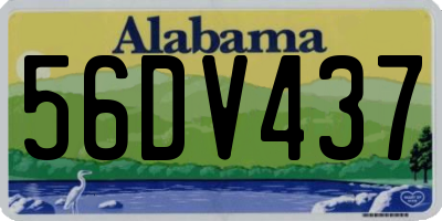 AL license plate 56DV437