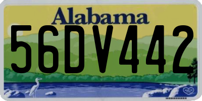 AL license plate 56DV442