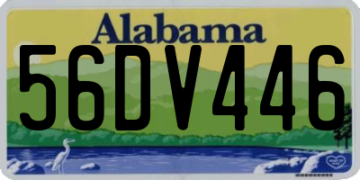 AL license plate 56DV446