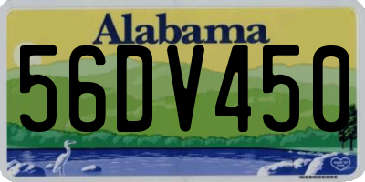 AL license plate 56DV450