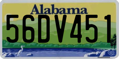 AL license plate 56DV451