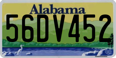 AL license plate 56DV452