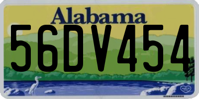 AL license plate 56DV454