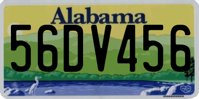 AL license plate 56DV456