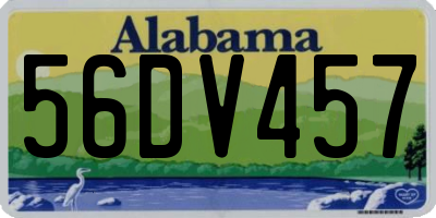 AL license plate 56DV457