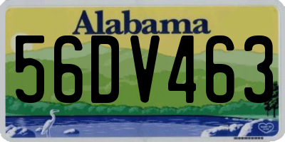 AL license plate 56DV463
