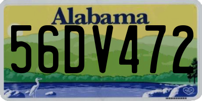 AL license plate 56DV472
