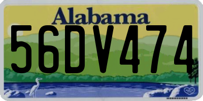AL license plate 56DV474