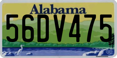 AL license plate 56DV475