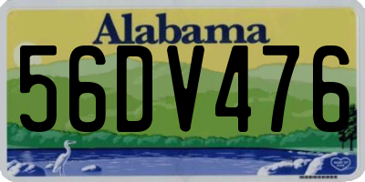 AL license plate 56DV476