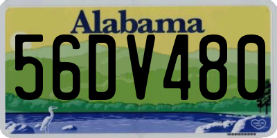AL license plate 56DV480