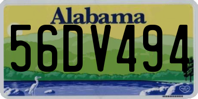 AL license plate 56DV494