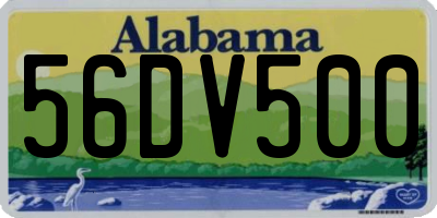 AL license plate 56DV500