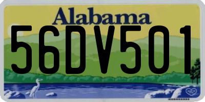 AL license plate 56DV501