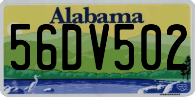 AL license plate 56DV502