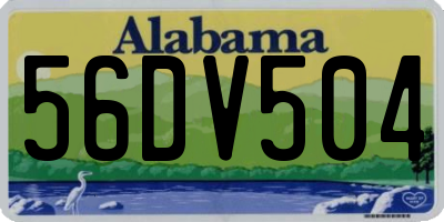 AL license plate 56DV504