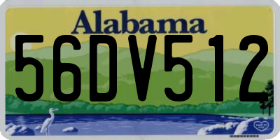 AL license plate 56DV512
