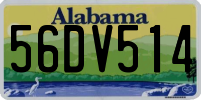 AL license plate 56DV514