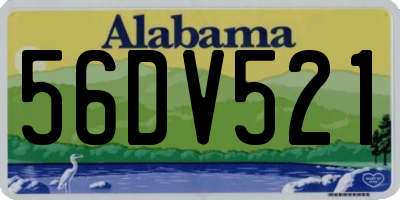AL license plate 56DV521
