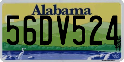 AL license plate 56DV524