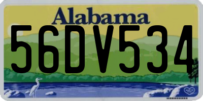 AL license plate 56DV534
