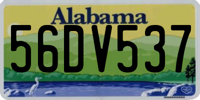 AL license plate 56DV537