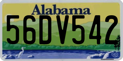 AL license plate 56DV542