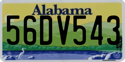AL license plate 56DV543