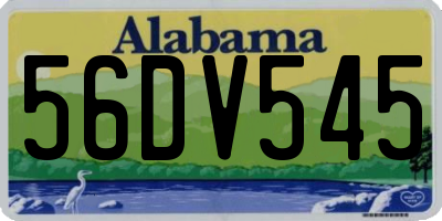 AL license plate 56DV545