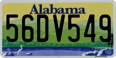AL license plate 56DV549