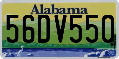 AL license plate 56DV550