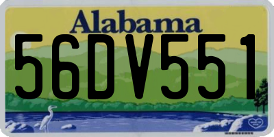 AL license plate 56DV551
