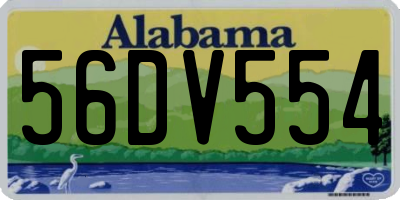 AL license plate 56DV554