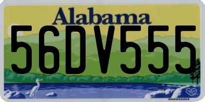 AL license plate 56DV555