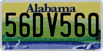 AL license plate 56DV560