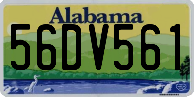 AL license plate 56DV561