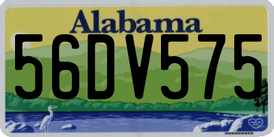 AL license plate 56DV575