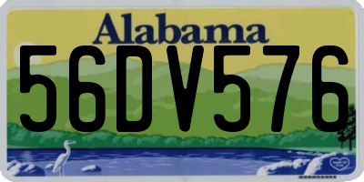 AL license plate 56DV576