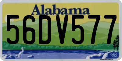 AL license plate 56DV577