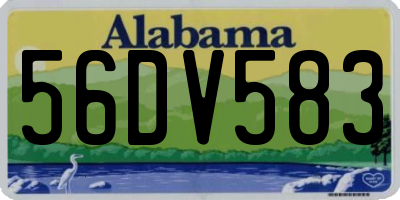 AL license plate 56DV583