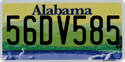 AL license plate 56DV585