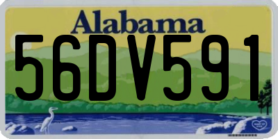 AL license plate 56DV591