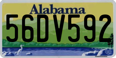 AL license plate 56DV592