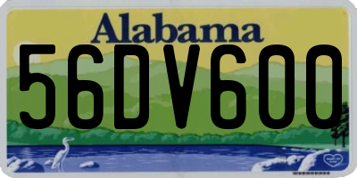 AL license plate 56DV600