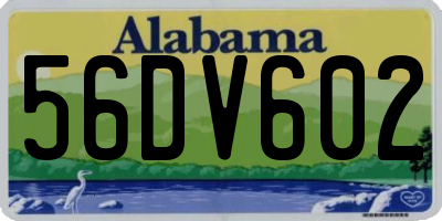 AL license plate 56DV602
