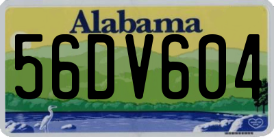 AL license plate 56DV604
