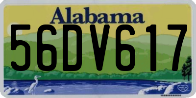 AL license plate 56DV617