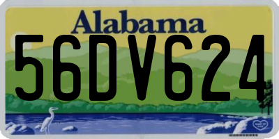 AL license plate 56DV624